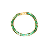 Green Diamond Chain Bracelet