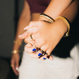 Gold Pearl Beaded Ring