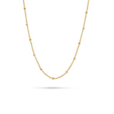 Beaded Gold Chain Necklace
