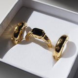 Black Stone Gold Ring