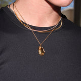 Melted Gold Pendant Necklace