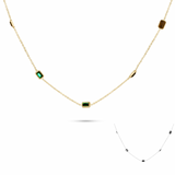 Multiple Green Stone Necklace
