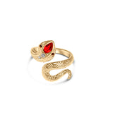 Red Stone Snake Ring