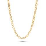 Gold Oval Pattern Necklace
