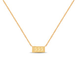 Gold Angel Number Necklaces (111 - 999)
