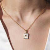 Marble Initial Necklace (A-Z)