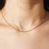 Twisty Gold Chain Necklace