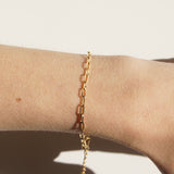 Gold Oval Chain Bracelet
